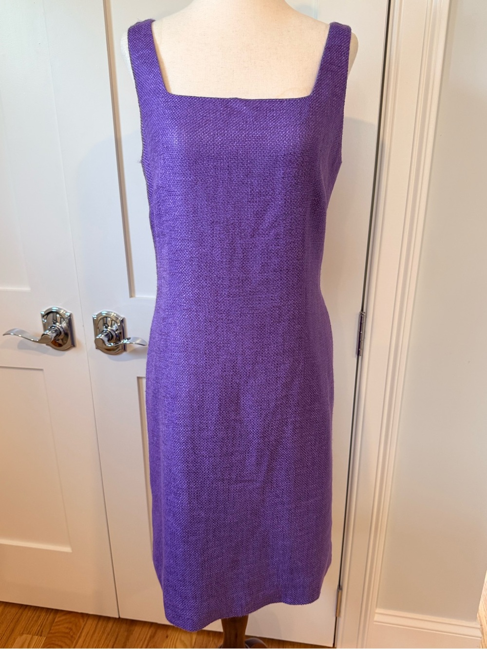 Lafayette 148 New York Sleeveless Textured Purple Midi Dress